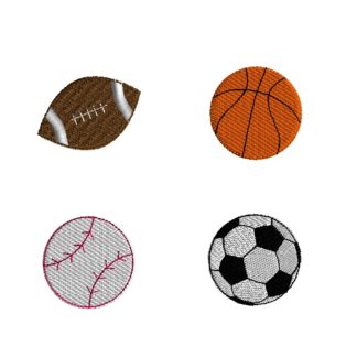 Mini Sports Balls Embroidery Set