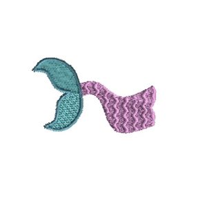 Mini Mermaid Tail Machine Embroidery Design - 3 sizes